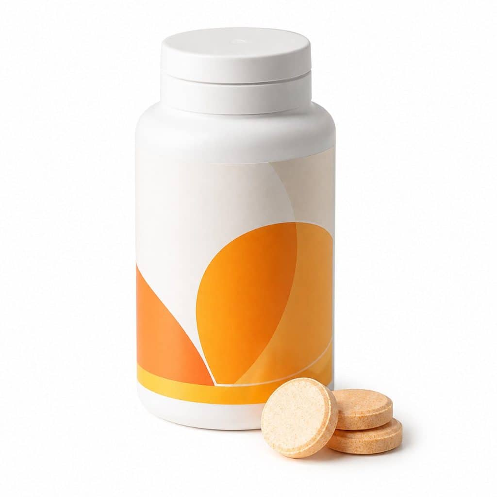 Complexe vitamine C, D et zinc en comprimés à croquer présenté seul