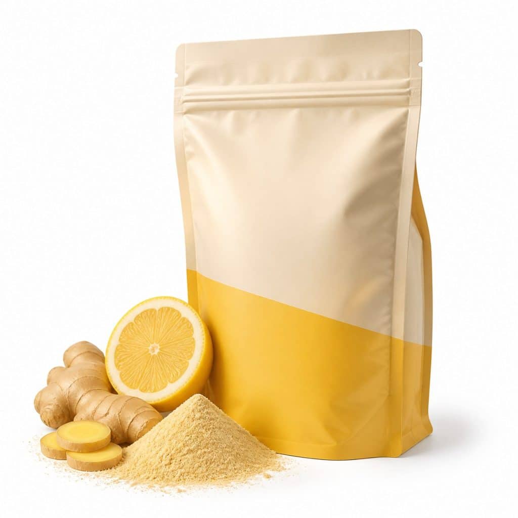 Gingembre et citron en poudre à diluer présenté seul