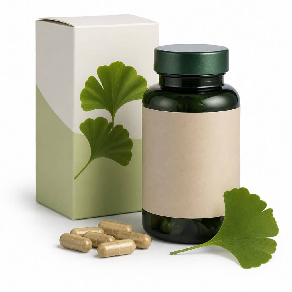 Ginkgo biloba extrait titré en gélules présenté seul