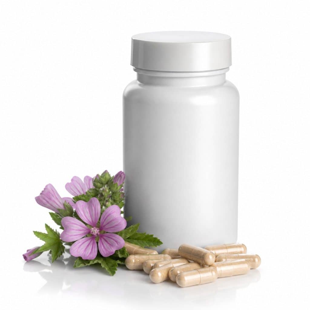 Mauve et guimauve en gélules présenté seul