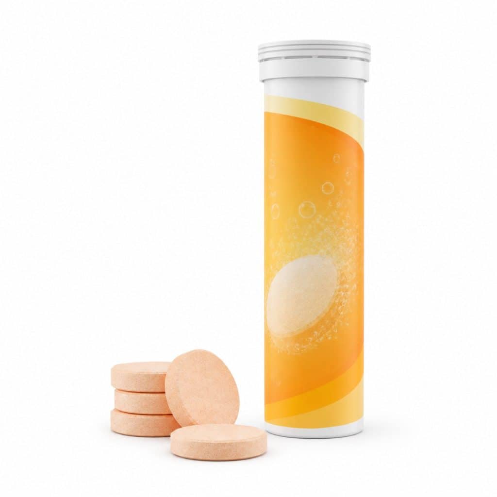Vitamine C en comprimés effervescents présenté seul