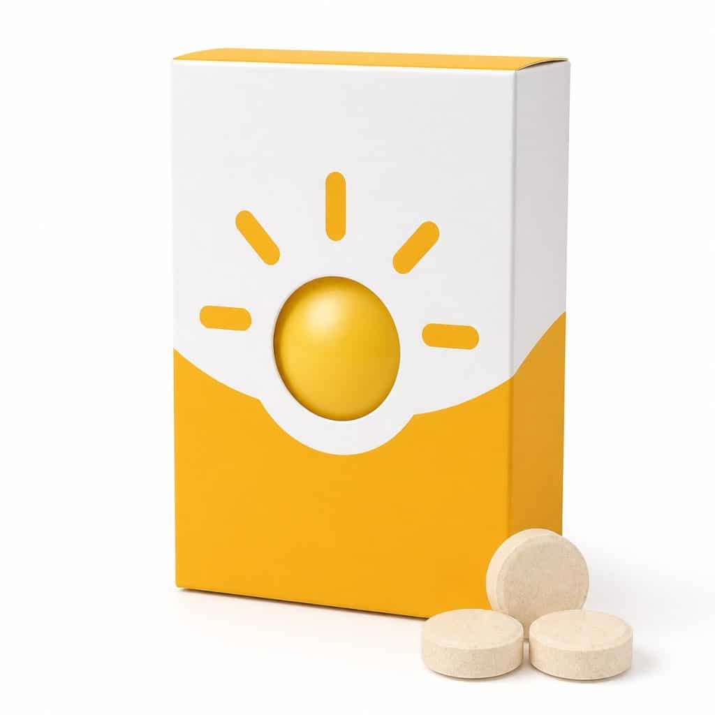 Vitamine D3 en comprimés à croquer présenté seul